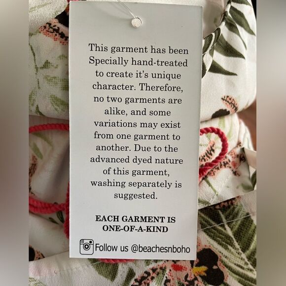 Beaches & Boho Kimono Top Beach Swim Cover Up S/M Summer Vacation - Picture 8 of 8